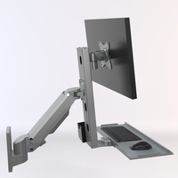 Support d'écran LCD industriel T8-GA01KB-600 Vesa, 15 à 32 pouces, bras de moniteur robuste, support réglable en argent, nouveau produit