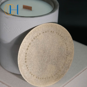 C & H Luxury Home Decoration vaso portacandele in cemento personalizzato da lunedì con coperchio in metallo - Product Image 5
