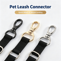 Mousqueton pivotant en alliage de zinc électroplaqué, fermoir métallique durable pour collier et laisse de chien, couleur personnalisée