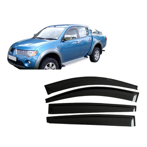 แผ่นบังแดดข้างประตูรถกระบะมิตซูบิชิ ไทรทัน/ฮันเตอร์/แอล-200/สตราด้า ปี 2006-2015 แบบดับเบิ้ลแค็บ ป้องกันฝนและลม - Product Image 1