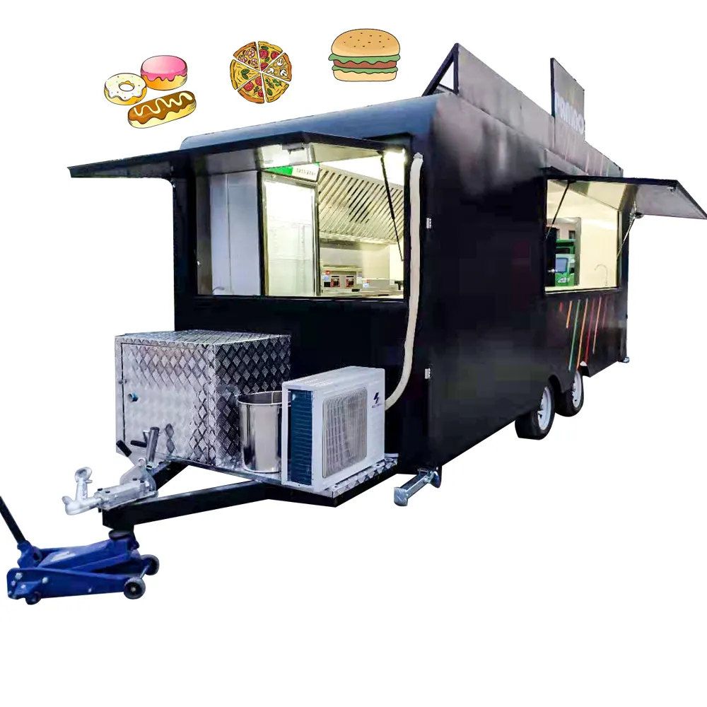 Cheep Price New Street Food Containers Truck With Kitchen Equipment Standard Fast Food Vending Mobile Trailer Cart