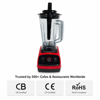 2200W Zware Industriële Blender 5L Hoge Snelheid 6-Blads Roestvrij Staal voor Café Bubble Tea Shop CB CE