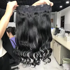 Wholesale Vendor Brazilian Hair Regular Wave 100g 1 piece type Clips In Hair Extensions Hair Weaving