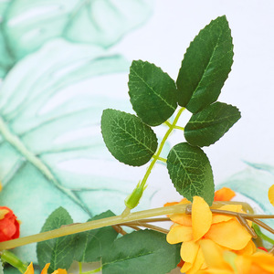 Guirlandes de fleurs artificielles en soie Xinchengzhi, fleurs de cerisier avec feuilles, 44 têtes, pour décoration de mariage, décoration murale intérieure - Product Image 3