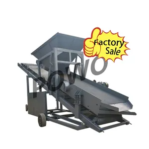 Double Deck Portable Sand Stone Separator Mobile Linear Vibrating Screen Machine