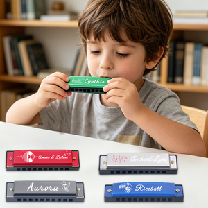 Armonica Blues Personalizzata <span class=keywords><strong>a</strong></span> 10 Fori in Do |   Strumento <span class=keywords><strong>a</strong></span> <span class=keywords><strong>fiato</strong></span> per principianti, regalo musicale per gli appassionati di musica - Product Image 3