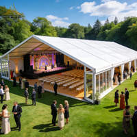 Carpa de Lujo Personalizada de Fábrica con Estructura de Aluminio Transparente y Permanente, Carpa para Eventos y Bodas de PVC Blanco