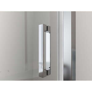 Boîte de douche pliante ouverture livre avec paroi latérale fixe h 190 chrome transparent Fixe 65-67.5-Porte 77.5-80 - Product Image 3