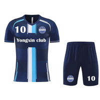 Jersey desain baru cepat kering pria, kit sepak bola generik putih untuk musim gugur 2025-26 musim panas
