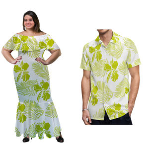 Vestidos formales de cola de pez para mujer, ropa informal polinesiana para personas grandes, drapeado con hombros descubiertos, de <span class=keywords><strong>sirena</strong></span>, camisa Aloha, envío directo - Product Image 3