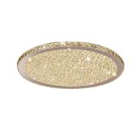 Plafonnier LED en cristal moderne de luxe avec télécommande pour salon, chambre à coucher, hall, indice de protection IP65, design rond simple