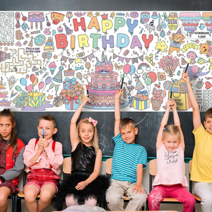 Nappe <span class=keywords><strong>de</strong></span> coloriage DIY pour enfants, toile <span class=keywords><strong>de</strong></span> <span class=keywords><strong>dessin</strong></span> réutilisable et portable pour les fêtes, Halloween, Thanksgiving, Noël - Product Image 5