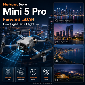 mini 5 pro nightscape drone obstacle avoidance drone forward lidar uav omnidirectional sensing drone low light aerial video <b>dron</b> - Product Image 1