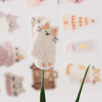 Pegatinas de Fieltro Suave Personalizadas Vigreat, Calcomanías Adhesivas con Diseño de Dibujos Animados para Decoración de Cuadernos, Pegatinas Impermeables para Manualidades