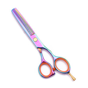 Forbici da Parrucchiere Arcobaleno in Acciaio Inossidabile Giapponese, Forbici Professionali per Taglio Capelli 5.5\", Forbici Sfoltitrici AQIABI per Barbiere A1014 - Product Image 3