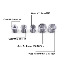 Vis d'adaptateur de filetage intérieur extérieur M4 M6 M8 M10 M12 M14 M16 Manchon de conversion d'insertion Tube à vis Écrou de diamètre variable