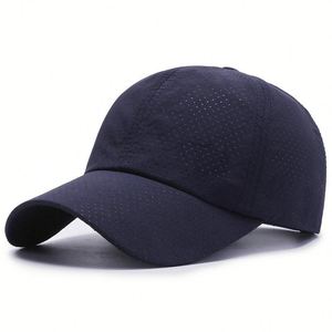 Casquette de sport à séchage rapide, casquette trucker en polyester de haute qualité pour le printemps et l'été, bleu uni, style vintage, Gorras - Product Image 1