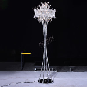 Lámpara de Pie de Metal Clásica de Alta Gama, Luz LED E27, Pequeña, Decorativa para Interiores de Hotel - Product Image 1