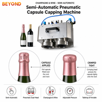 Machine de capsulage semi-automatique pour bouteilles de champagne et de vin mousseux de 750 ml, 100-300 BPH