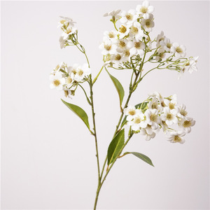 TH1585 Flores Artificiales <span class=keywords><strong>de</strong></span> Flores Silvestres Blancas con Tacto Real, Tallo Individual, para Arreglos Florales Rústicos para Bodas y Hogar - Product Image 5