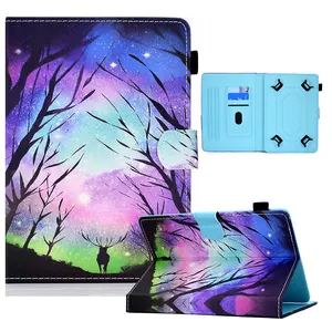 Fashion Cartoon Pattern Universal Cover for 10" Tablet PC Folio Cover Protective Stand for Touchscreen 10 Inch Tablet Cover