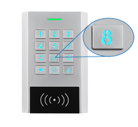 Système de contrôle d'accès RFID autonome 12-28V AC/DC pour extérieur, 125KHz, bouton métallique rétroéclairé, contrôleur d'accès pour une seule porte