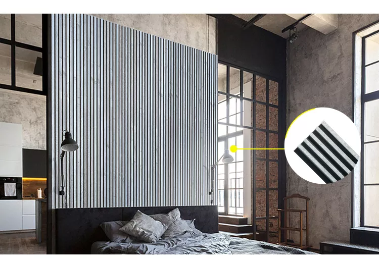 Wooden Color Decorative Wall Panel Polystyrene 3D PS Fluted Wall Panel Wallboard