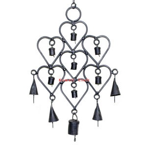 Campanas de viento decorativas de hierro forjado en forma de corazón para colgar en interiores y exteriores, decoración para el hogar y el jardín - Product Image 6