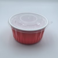 Bol en plastique PP jetable, boîte à lunch avec couvercle, gobelets en plastique personnalisés, 600 ml/800 ml/1000 ml, conteneur d'emballage pour la restauration rapide à emporter