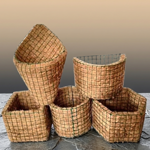 Hot Selling Classic Floor Hanging Hand Carved Lightweight Eco-Friendly Biodegradable <b>Plastic</b> Coconut Husk Coir <b>Planter</b> - Product Image 2