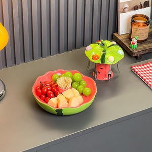 Set Multifunzionale di Forchette per Frutta <span class=keywords><strong>a</strong></span> Forma di Anguria in Acciaio Inox, Decorazioni per Dessert e Piccoli Ornamenti in Stile Fresco - Product Image 3