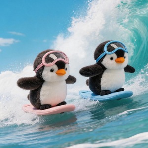 Peluche de <span class=keywords><strong>pingouin</strong></span> hawaïen très précieuse, style <span class=keywords><strong>surf</strong></span>, cadeau d'anniversaire pour couple, polyester et coton PP, 11-30 cm - Product Image 2