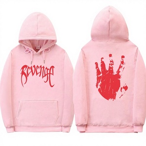 Sweat à capuche unisexe imprimé en 3D avec poignets côtelés, style streetwear européen/américain Revenge - Product Image 1