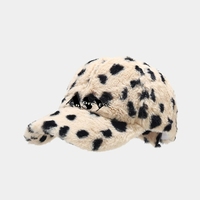 Casquette de baseball sportive tendance pour femme, chaude pour l'hiver, 6 panneaux, en PVC, fourrure pelucheuse, 48-50cm, logo Ansonye sur le panneau avant