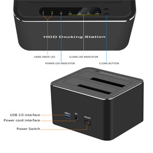 USB3.0 SATA двойной жесткий диск базовый мобильный жесткий диск автономная клавиатура поддерживает <span class=keywords><strong>2</strong></span>,5/3,5 дюймовый жесткий диск - Product Image 4