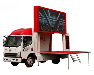 Pemasok Cina Harga Rendah Euro 4 Light Duty 2 As Roda 4500KG Display Led Ponsel Truk dengan Speaker Lebih Keras