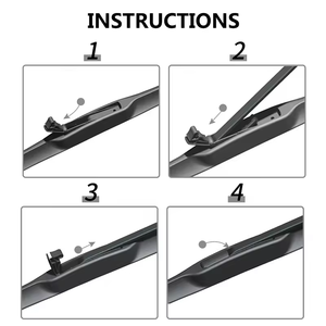 ใบปัดน้ำฝนแบบ J-Hook สำหรับผู้ผลิตขายส่ง ใบปัดน้ำฝนแบบ OEM สากล คุณภาพพรีเมียม ยางธรรมชาติไฮบริด สำหรับรถยนต์ GETZ A3 VW - Product Image 4