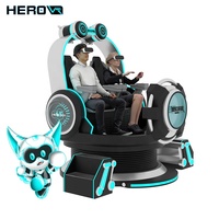 HEROVR Silla de simulador de vuelo de movimiento completo de 360 grados ARcade VR Gaming Cockpit para uso en interiores/exteriores para el hogar y la educación