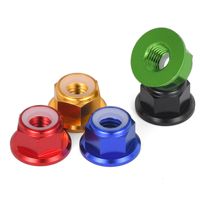 Écrou de blocage hexagonal en alliage d'aluminium M2-M8 avec anneau en nylon coloré pour réparation DIY - Product Image 1