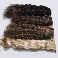 Extensions de cheveux humains naturels non traités, cuticules alignées, texture douce, queue de cheval bouclée pour femmes