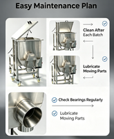 Mélangeur vertical industriel pour poudres, machine de mélange de granulés en acier inoxydable pour le mélange de matières premières alimentaires, chimiques et plastiques