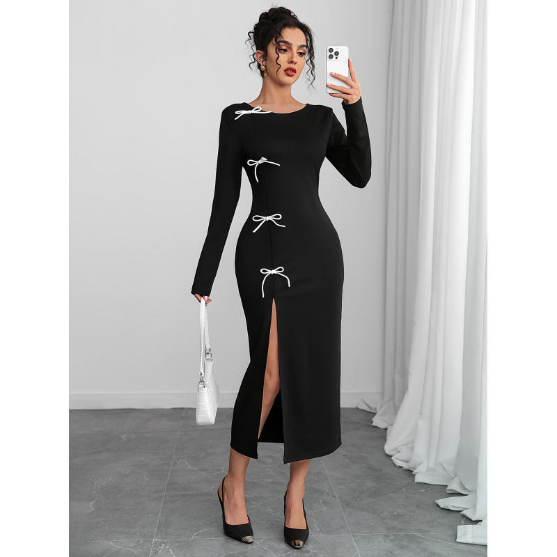 vestido maxi con aberturas en los lados que te permiten ser