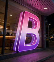 Lettres lumineuses LED RGB en acrylique personnalisables Songwen, design gratuit, résistantes à l'eau, écologiques, installation facile, dimmables, pour intérieur, Ra50