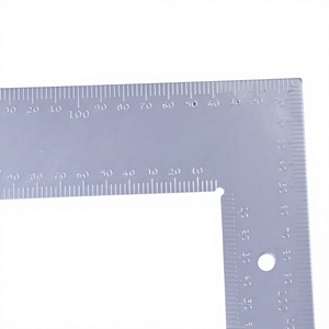 Règle triangulaire en aluminium de 5 pouces, outil de dessin industriel robuste, instrument de mesure d'angle droit en métal - Product Image 3