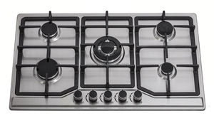 Hot bá<span class=keywords><strong>n</strong></span> 86cm gas cooktops 5-burner được xây dựng trong nhà bếp 201 thép không gỉ bảng điều chỉnh để sử dụng nhà - Product Image 6
