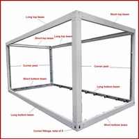 Casa Contenedor Plegable Tipo Z, Casa Modular Prefabricada de Acero Galvanizado con Panel Sándwich EPS para Oficina o Dormitorio