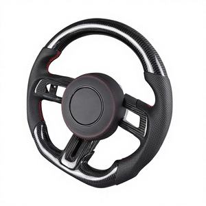 Volant sport chauffant à fond plat en fibre de carbone pour Ford Mustang 2015 2016 2017 2018 2019 2020 2021 <span class=keywords><strong>2022</strong></span> - Product Image 6