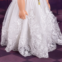 Échantillon gratuit Robe de mariée pour poupée de 18 pouces Ensemble de vêtements pour poupée de haute qualité Matériel en polyester Marque Black Horse