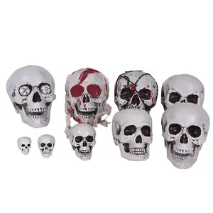 High Quality All-Size Artificial Skull Skeleton Halloween Decoration Scary Horror Props Hanging Model Party Decorations