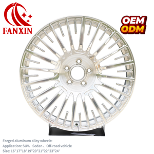 Ruedas forjadas de radios densos con acabado pulido espejo de 16-22 pulgadas, llantas de aleación forjadas personalizadas para automóvil 5x112 5x114.3 5x120 para Range Rover <span class=keywords><strong>Velar</strong></span> - Product Image 1
